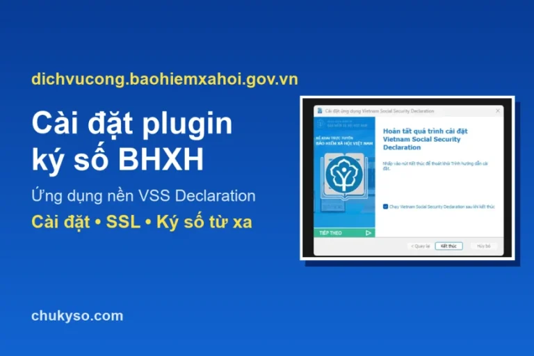 Hướng dẫn cài đặt và cấu hình plugin ký số VSS Declaration trên Cổng dịch vụ công BHXH