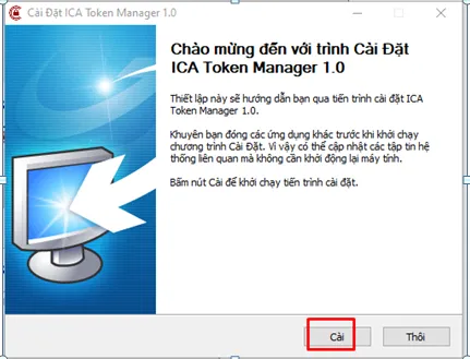 Cài phần mềm chữ ký số I-CA vào máy tính