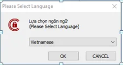 Chọn ngôn ngữ cho phần mềm chữ ký số I-CA