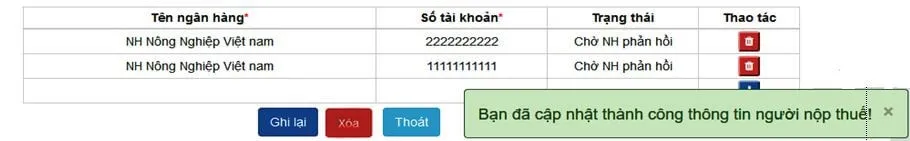 Danh sách người sử dụng trên cổng thanh toán 24/7