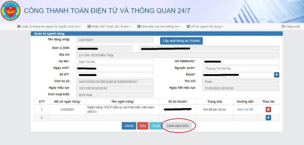 Thêm người dùng vai trò người nhập liệu