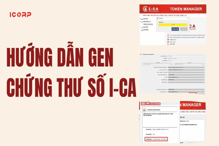 Hướng dẫn gen (nạp) chứng thư số I-CA vào USB Token