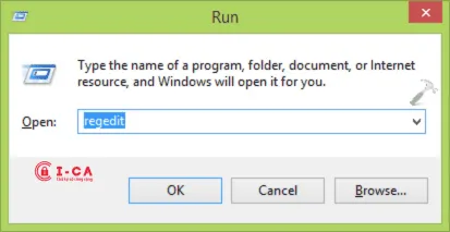 Mở Registry Editor bằng lệnh regedit