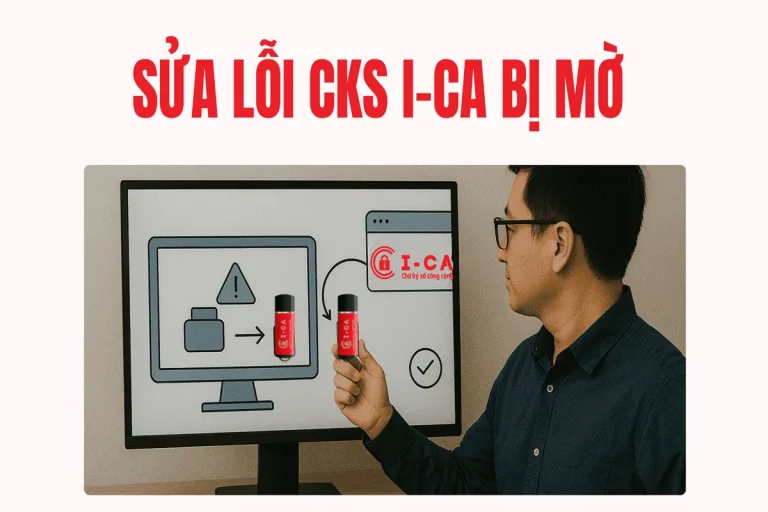Sửa lỗi chữ ký số I-CA bị mờ, Token Manager không nhận token