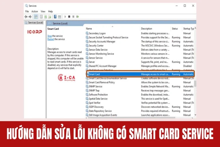 Sửa lỗi không có Smart Card Service trên Windows 10/11