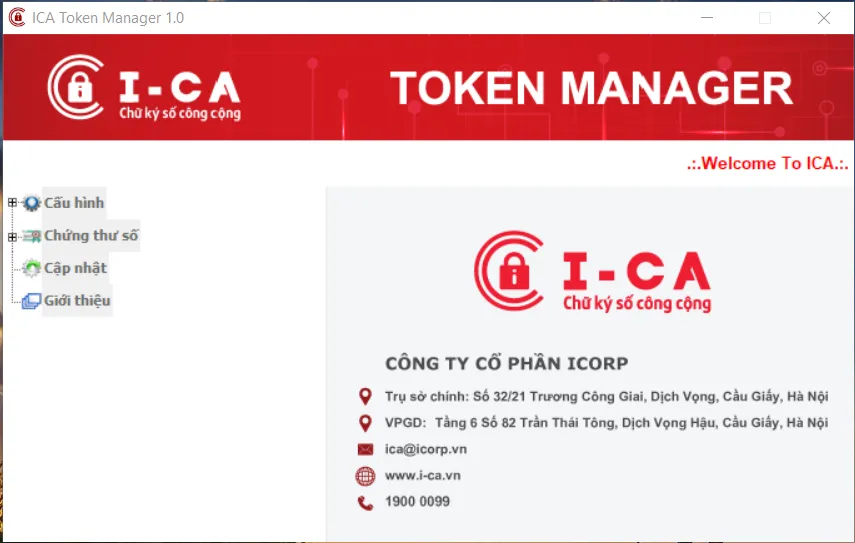Token I-CA bị mờ trên phần mềm Token Manager