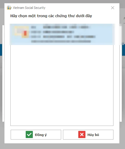 Chọn chứng thư ký số từ xa